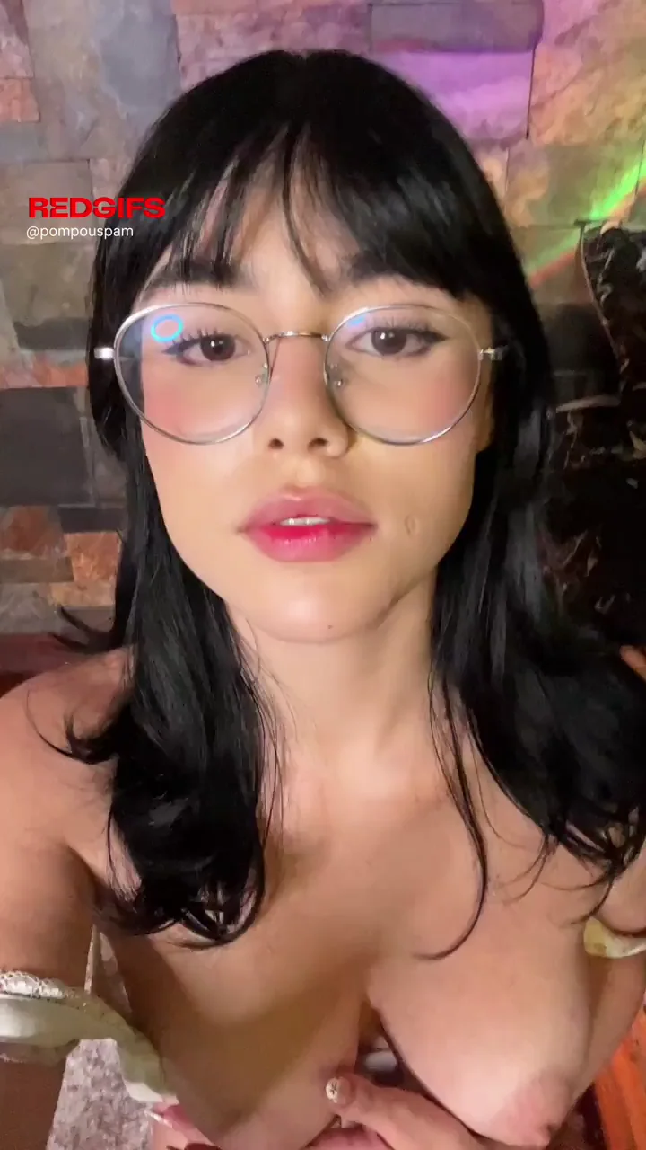 Glasses Slut Begs for Your Hot Cum Treat