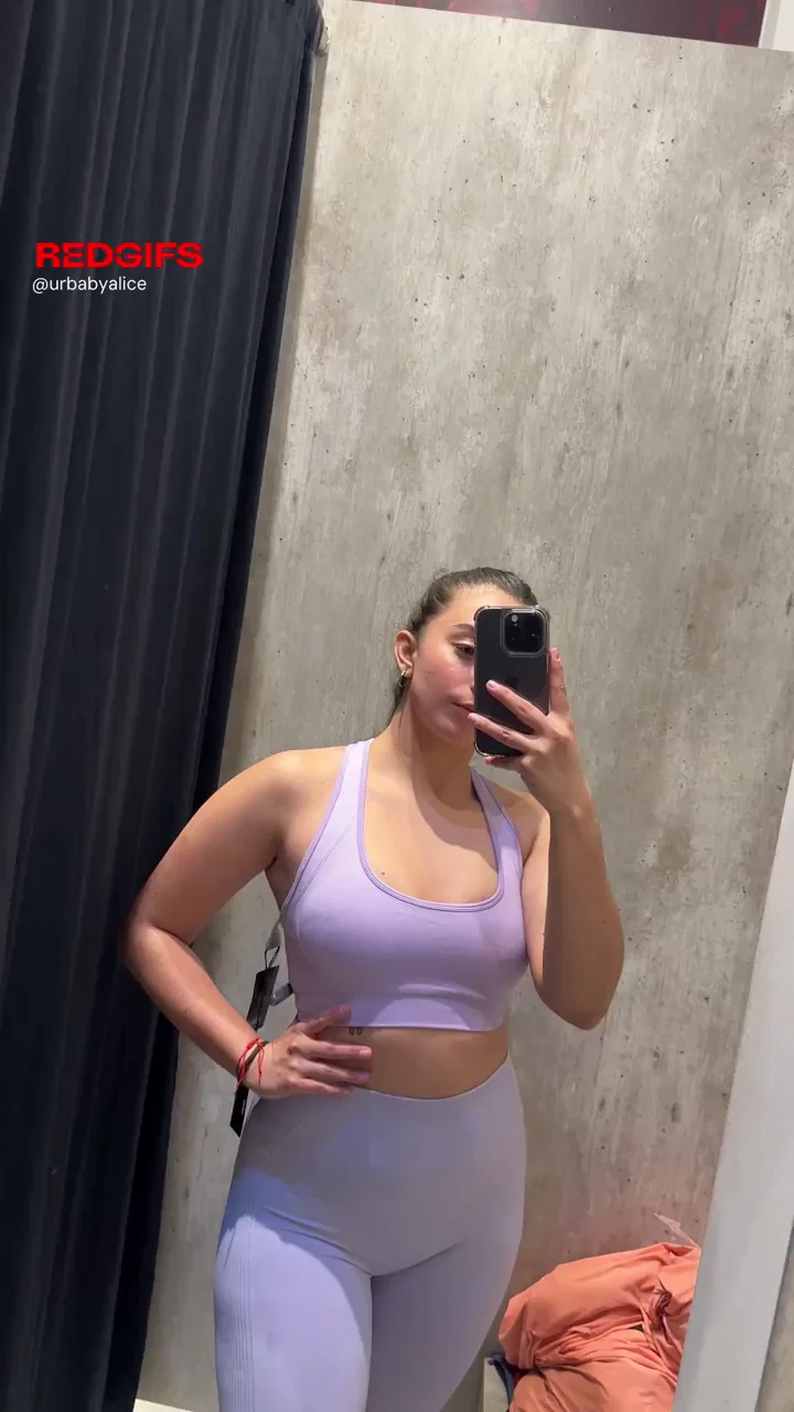 Teasing Redditor: Guess My Fuck Buddy's State in Tight Purple Gym Fit