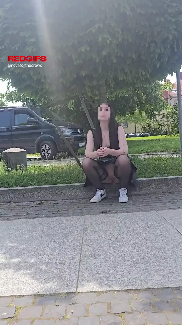 They knew exactly what we were doing. I wish you could see how they looked at each other out of frame. At least you can see my air-cooled public pussy upskirt