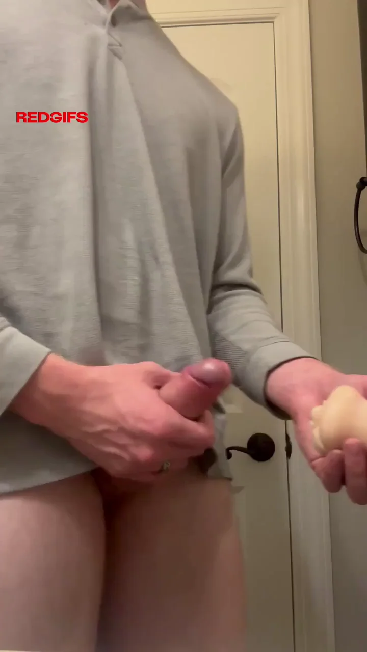 Slapping it on your clit to get it hard…