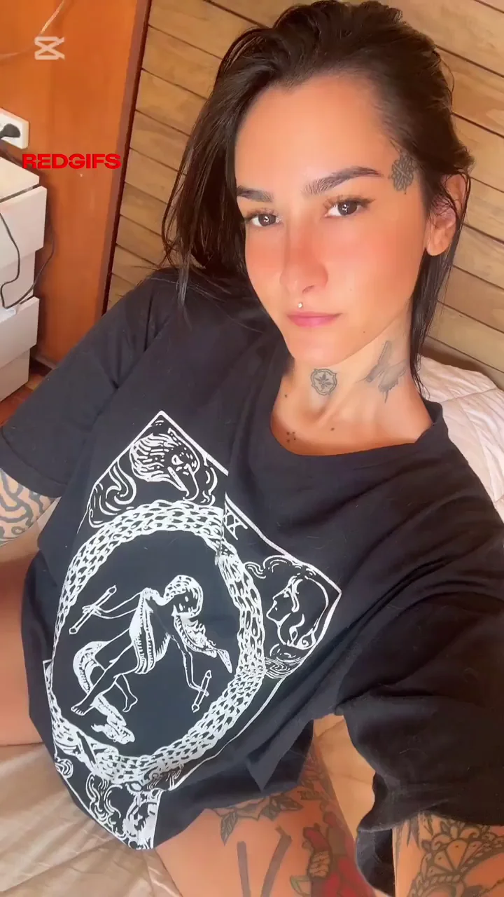 Goth Slut's Naughty Secret: Tits Out & Inked Up 🔥🖤