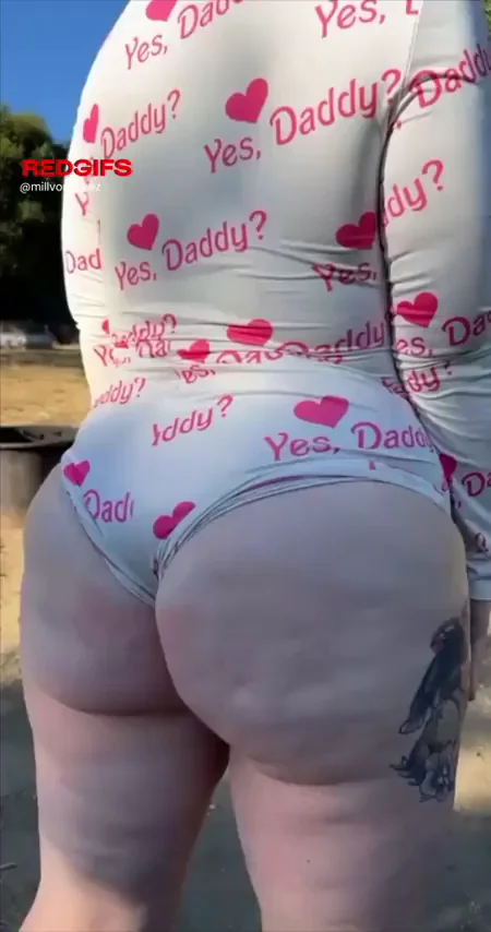 Thick BBW Hotwife's Massive Ass Tease in Public Campout 🍑🔥