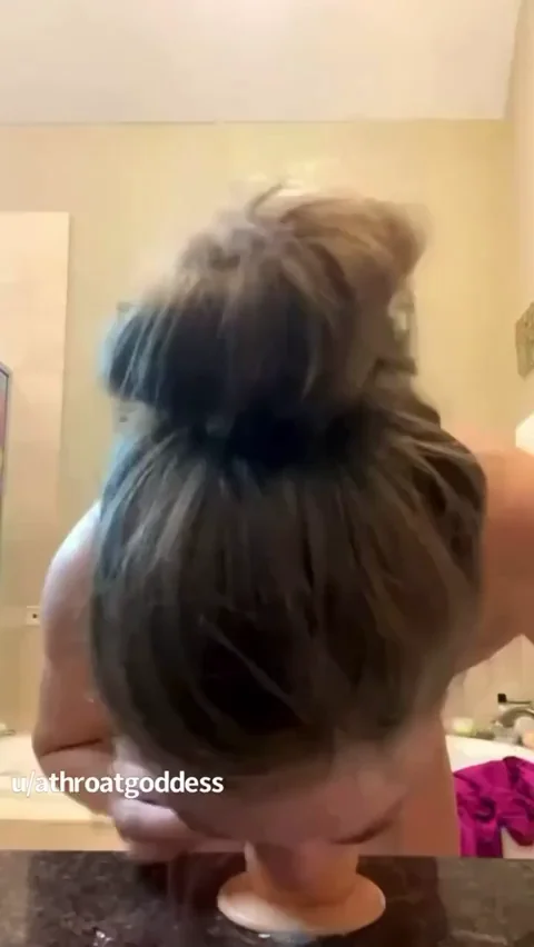 Throat Goddess Swallows Huge Dildo Deeper Than Imagined