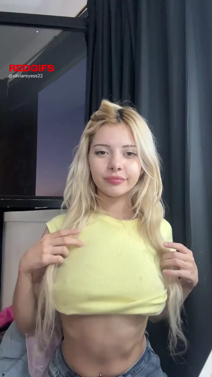 18YO Blonde Slut Begs No Pullout in Tight Yellow Crop Top Tease