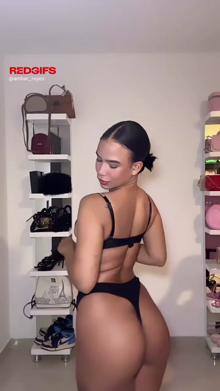 Busty Latina Slut's Thong Tease & Tit Flash