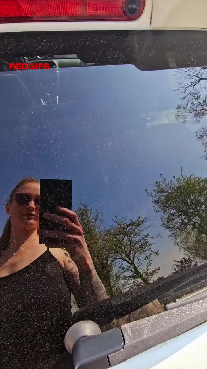 Hotwife MILF Flashes Massive Tits in Car with Cuck Hubby Watching
