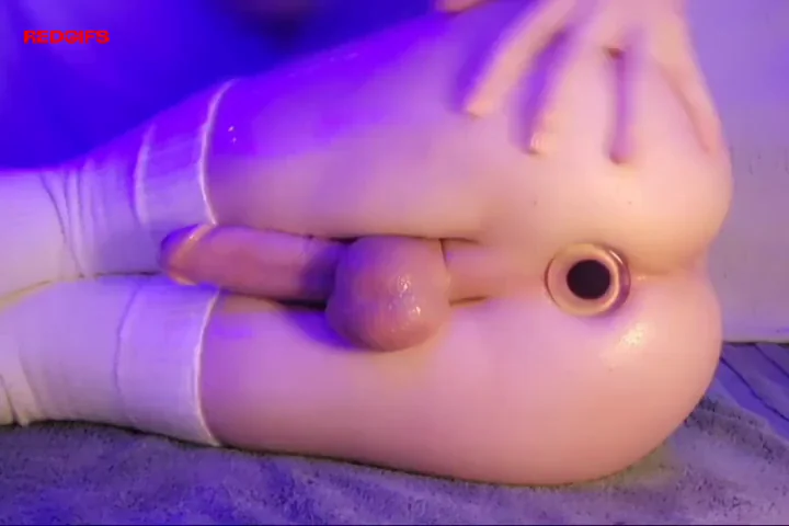 Stretching My Oiled Boypussy with Thick Plug & Cock