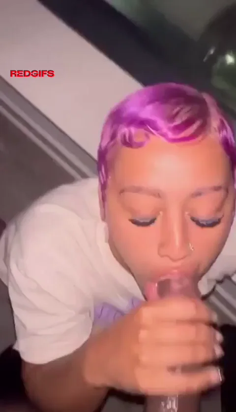 Purple-Haired Ebony Queen Milks BBC Nut Explosion