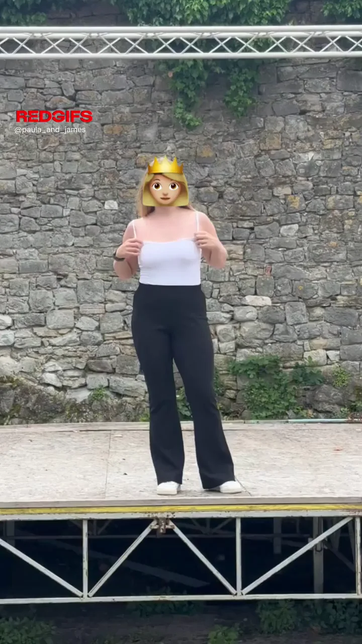 pulling out my tits on a stage I came across