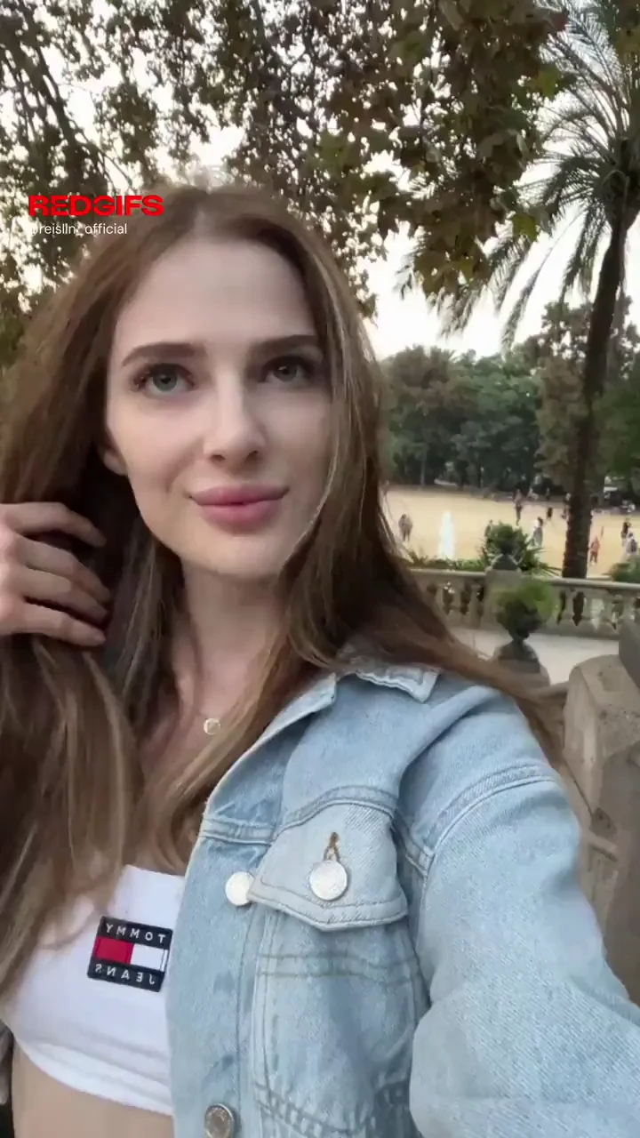 Cute Brunette Teases Tits in Sheer Croptop 😍👙 Public Flash