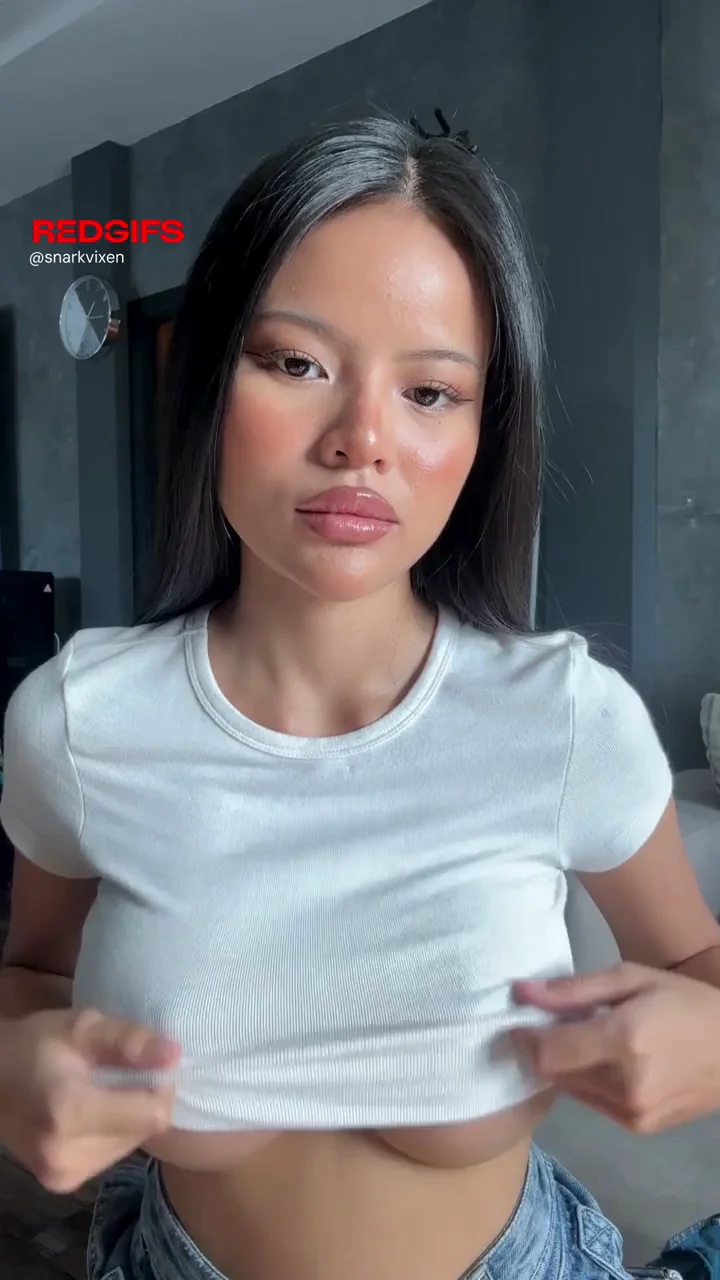 Slutty Asian Hottie with Massive Tits Tease 😈🍒