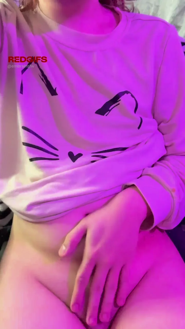 Cute Trans Teen Teases Pussy for Strangers Online 💜🍑