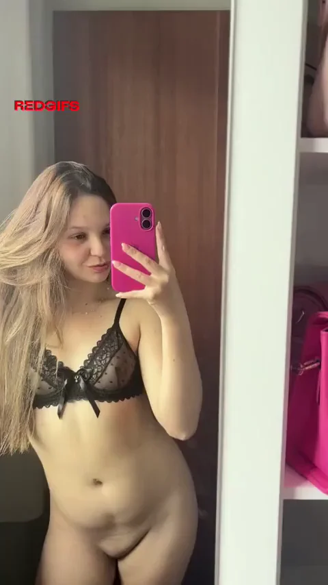 Am I Babe Material? Blonde Slut Teases with Lacy Bra & Dripping Pussy Reveal