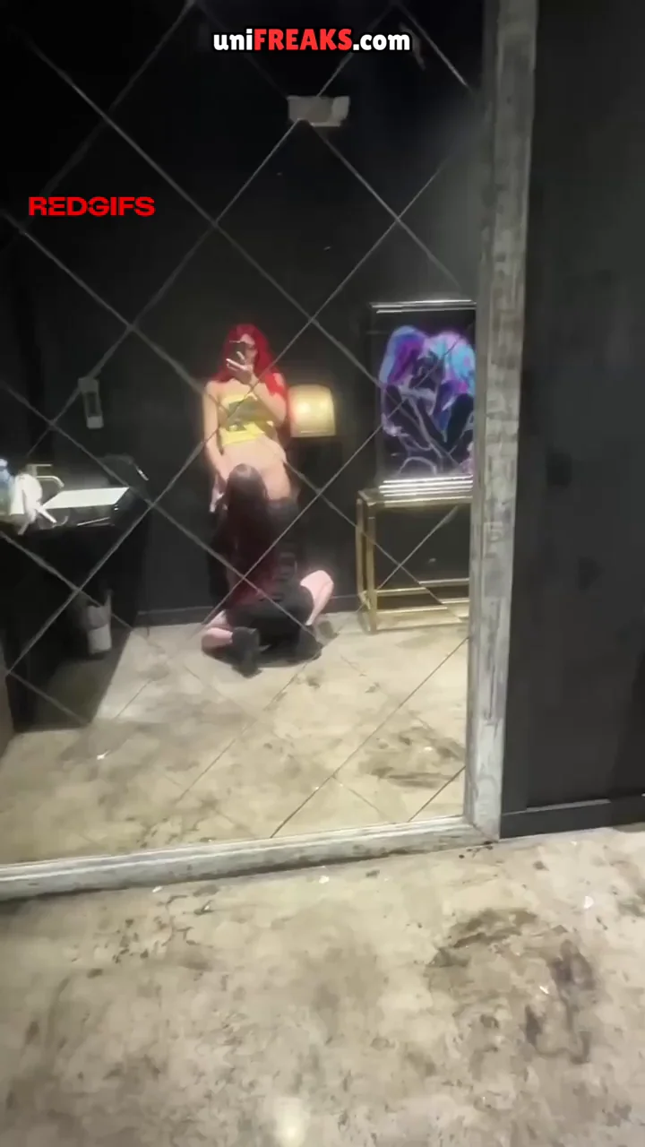 She's really getting in there