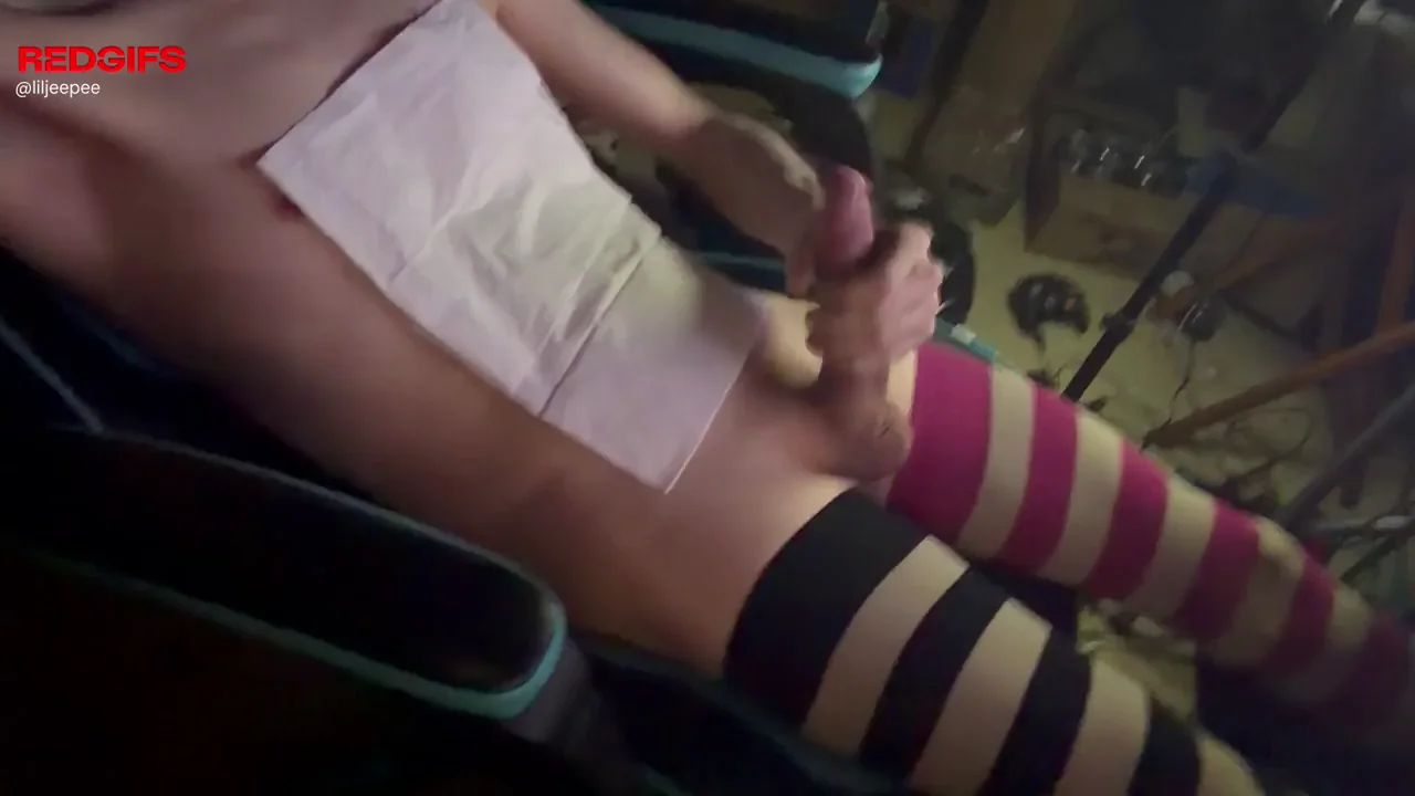 Femboy Twink's Sticky Sock Splat: Hung Mess Explosion 🤭💦