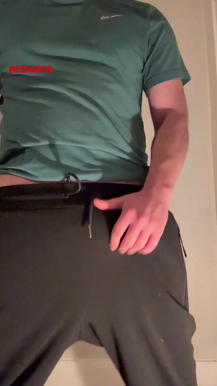 Sweaty Stud's Sweatpants Cock Tease & Explosive Nut Bust