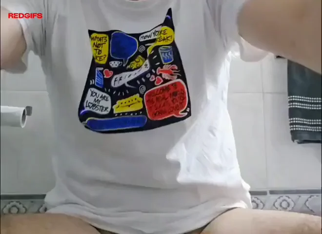 💦 Dude's Exploding Cum Blast in the Bathroom 🥵