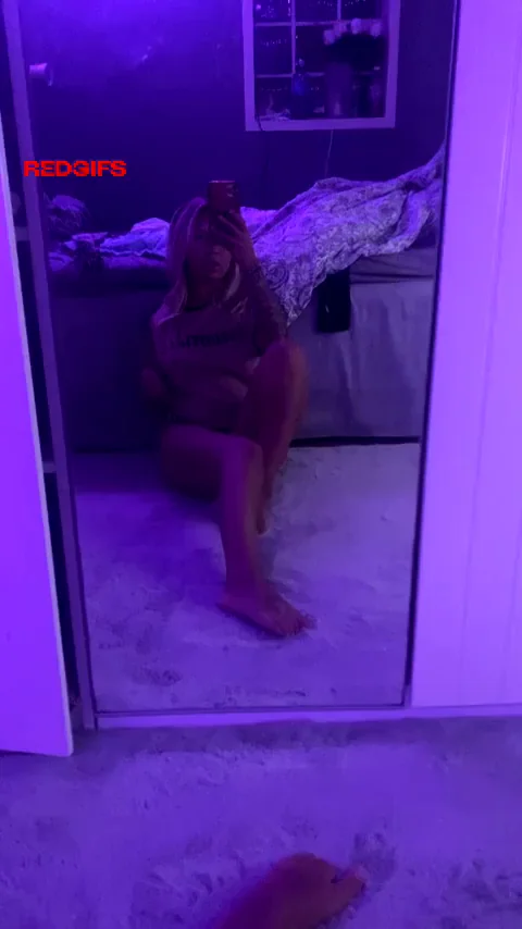 Skipping Study for Slutty Nudes in Purple Glow 💜📸🔥