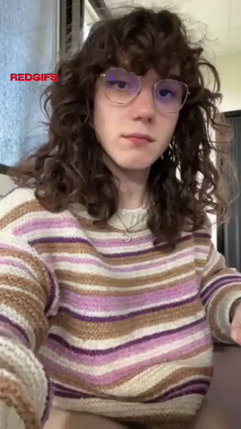 Sorry Boss, Too Horny for Work! 😈🍆 Trans Teen Strokes Massive Cock on Company Time ;p