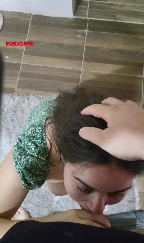 I love getting dick slaps while blowing my mans cock