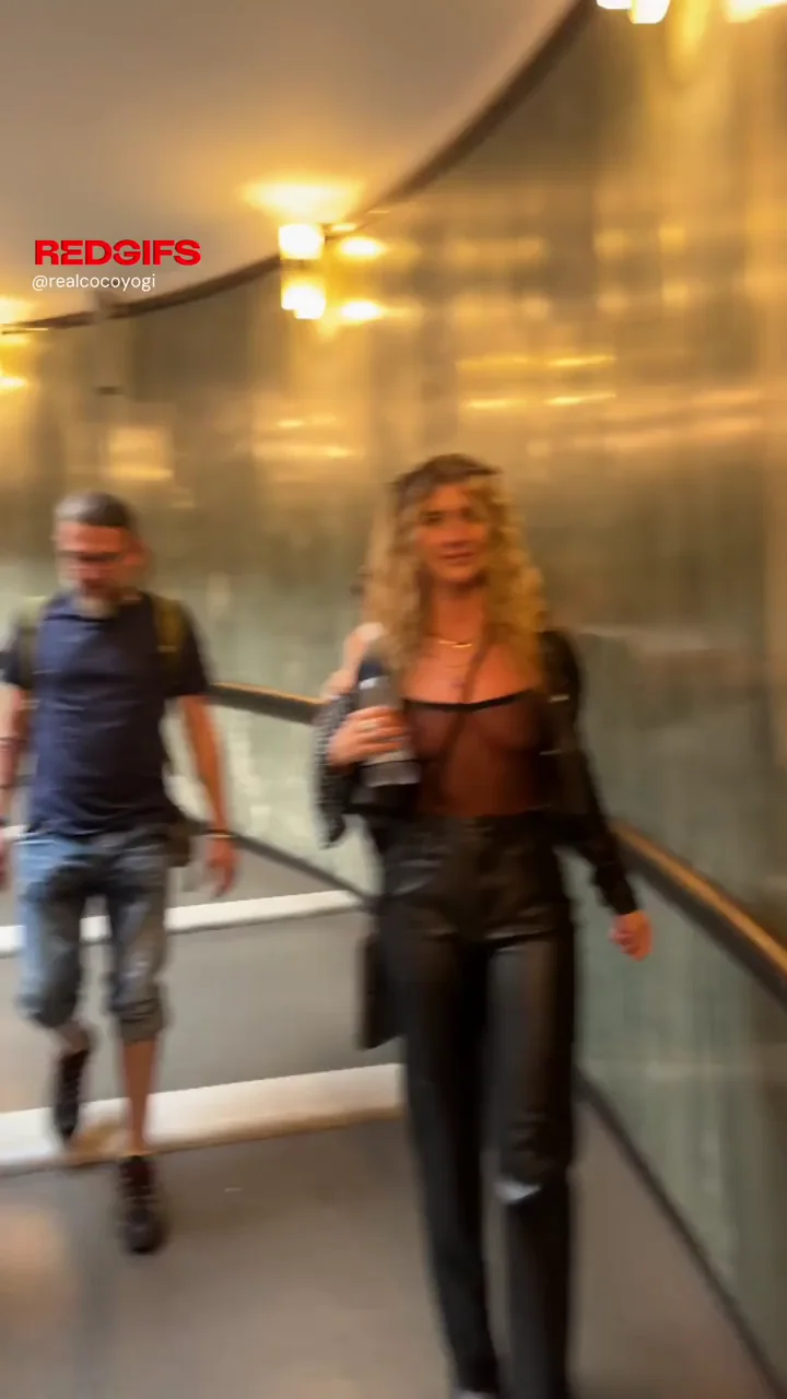 Latina Tease in Sheer Top: Barely Legal Public Strut