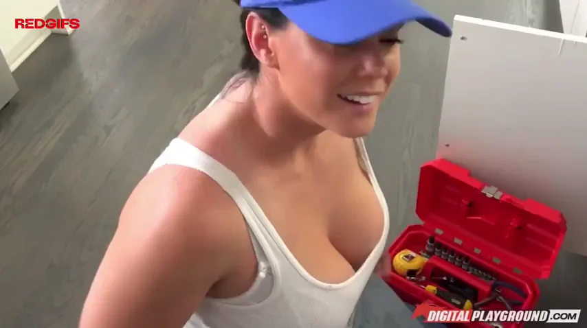 Mom's Big Tits Too Much for Dad, Son Steps Up to Pound