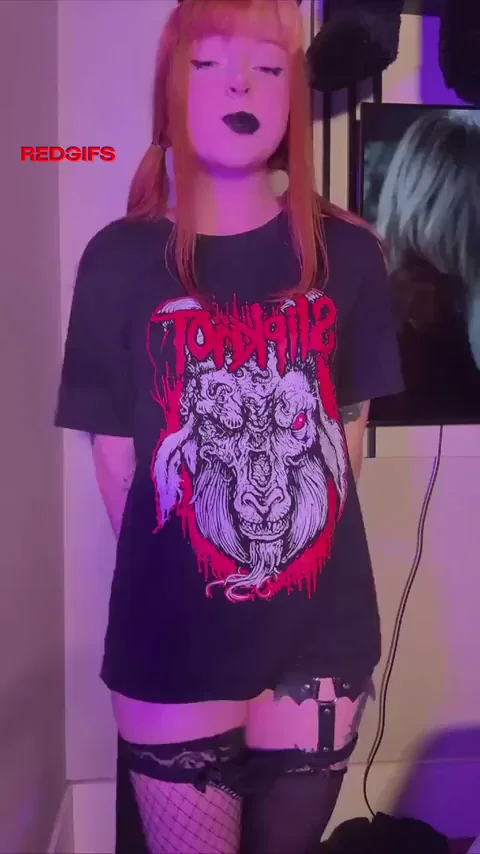 Petite Goth Slut's Finest Tease 🔥🖤