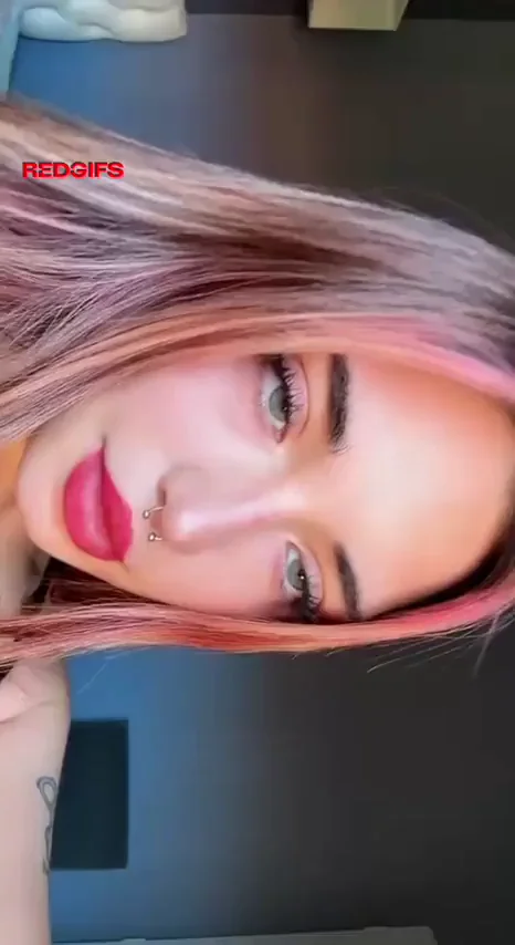 Pink-Haired Ahegao Slut's Massive Tit Tease