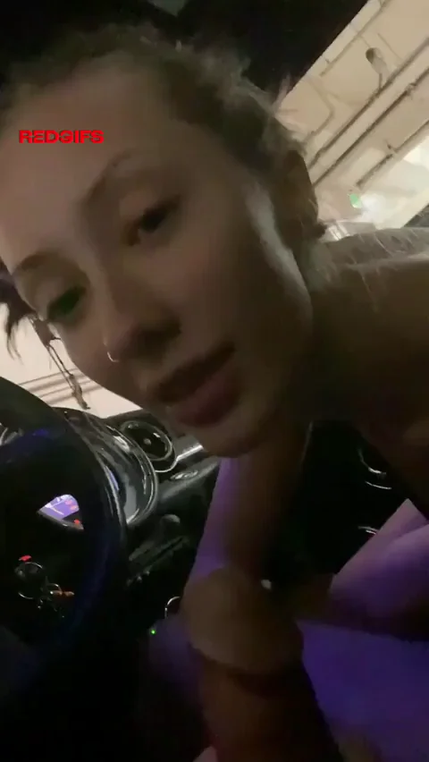 Step-Sis Slurps Step-Bro's Thick Cock in Steamy Car Blowbang