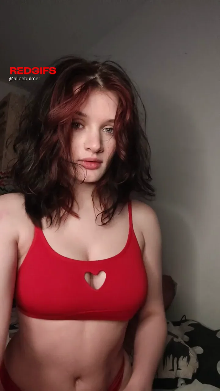 Pretty red titty drop