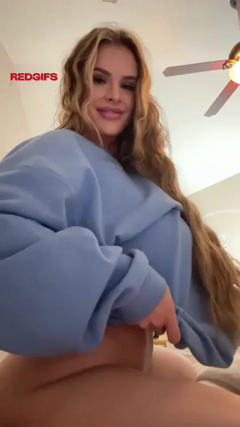 Petite Blonde Tgirl's Massive Bolted-On Tits Riding Dream 🍆💦