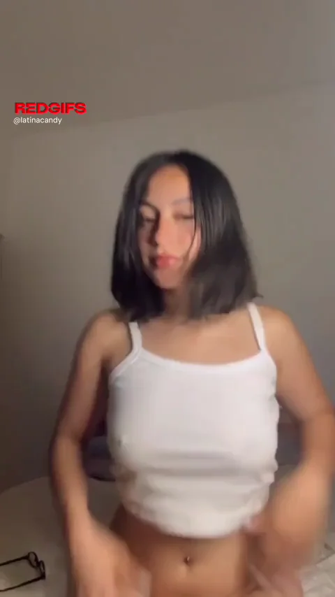 Bored Slut Teases Her B-Cup Tits and Ass in Tight Tank