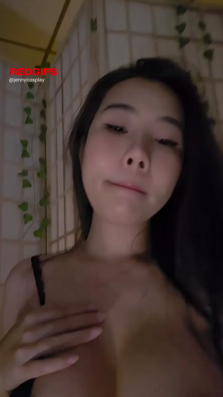 Curvy Asian Hottie Teases Her Massive Tits 😍💦