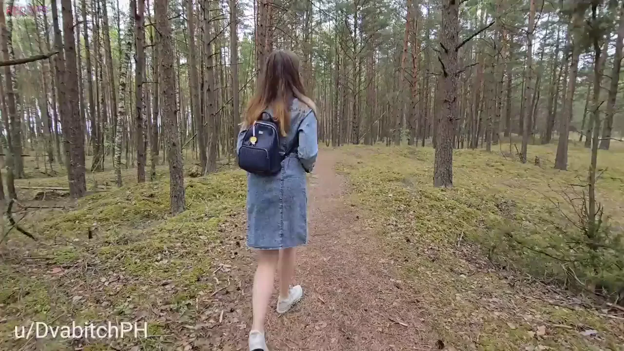 Nothing Under My Dress But This Hot Naked Body in the Woods