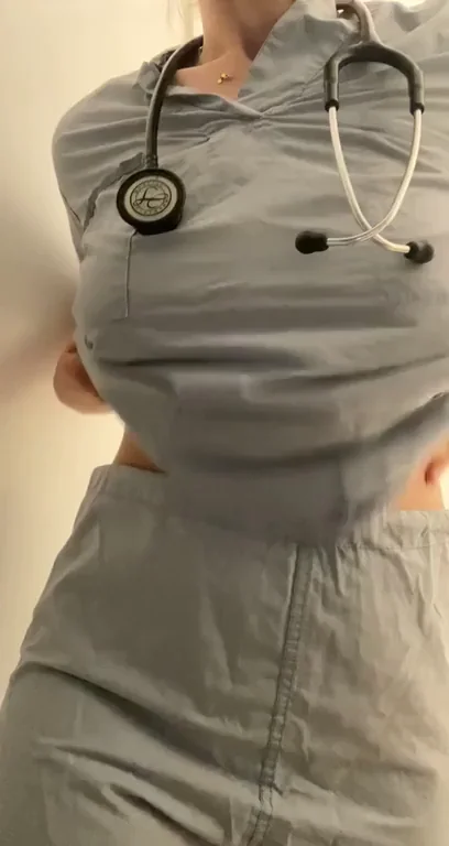 Nipples Poppin' Thru My Tight Scrubs, Patient! 😈👩‍⚕️💦