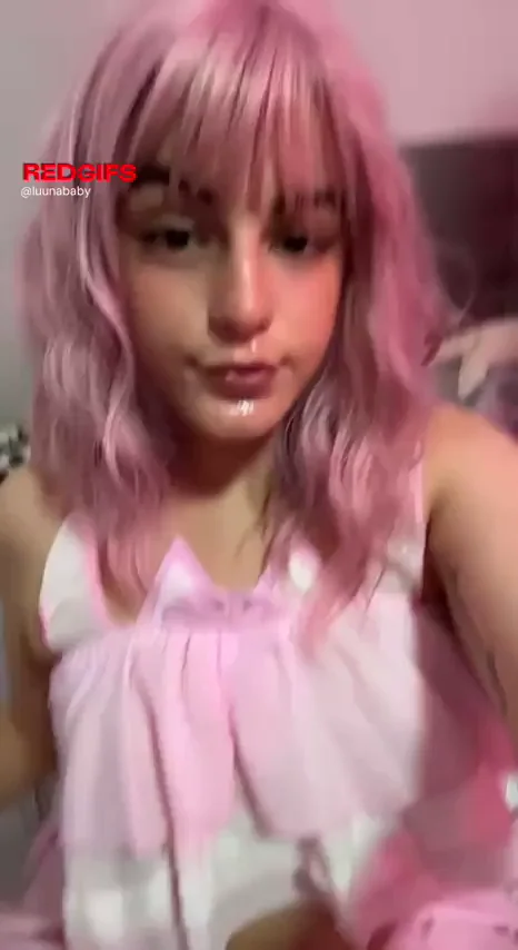 Pink-Haired Trap Tease: Big Tits & Throbbing Dick Reveal – Major Turn-On?