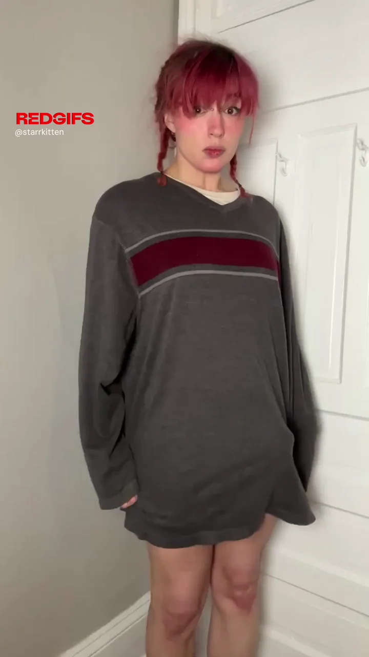 Sneak Under My Sweater for Trans Redhead Cock Tease 😈🍆