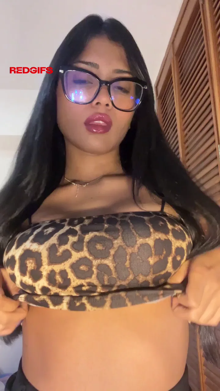 Latina Bombshell Begs: 'Suck My Juicy Tits?' Leopard Tease Explosion
