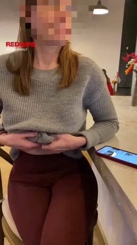 Ginger at the bar, and she’s feeling risky