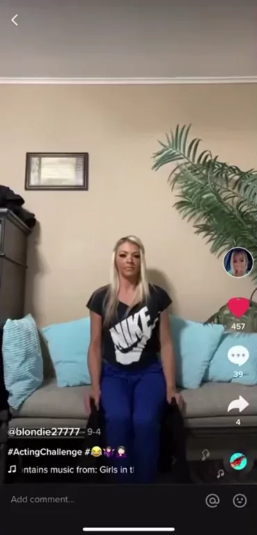 TikTok Tease Turns Slutty: Blonde Bombshell's Wardrobe Malfunction GIF