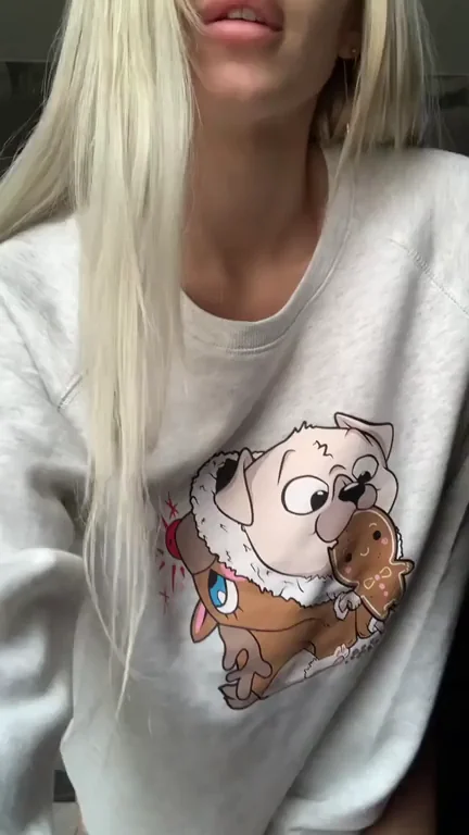 Cute Christmas Sweater Tease 🍒❄️ Keep My Tits Warm!