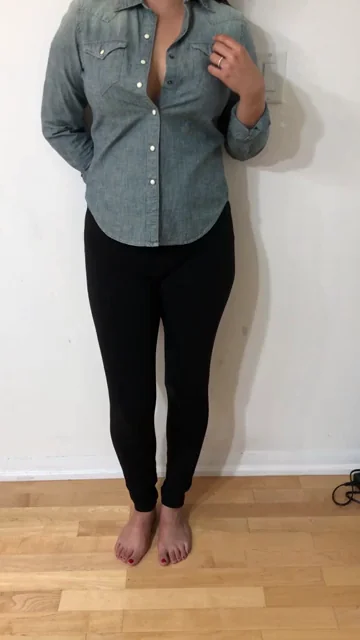 snap button shirts must be worn braless, it's a rule