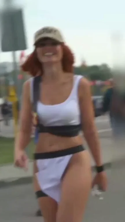 Windy Wardrobe Malfunction: Redhead's Skirt-Up Embarrassment