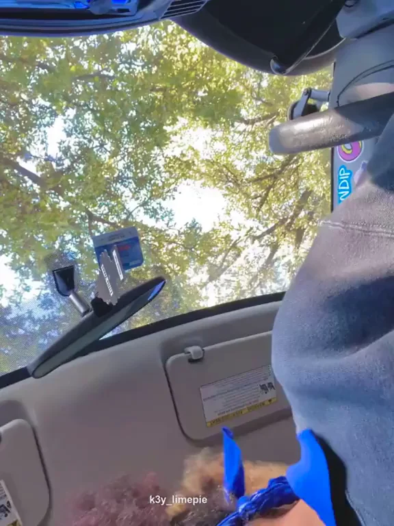 Car Flash Slut's Titty Tease: Weekend Wood Popper!