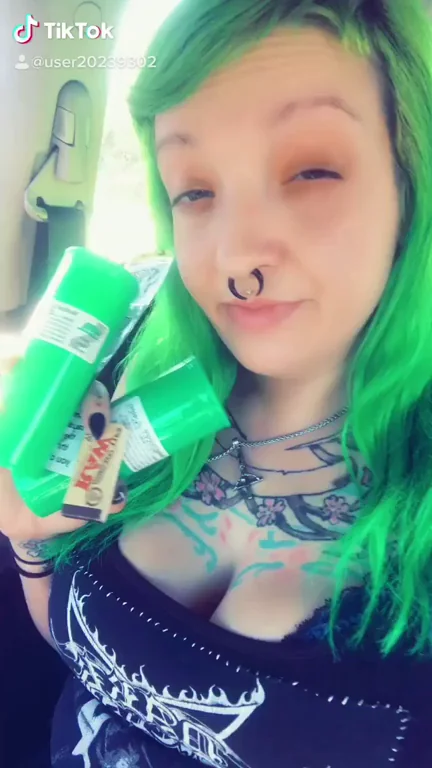 Big Tiddy Goth GF Rants on TikTok's Weed Ban While Cleavage Spills Out