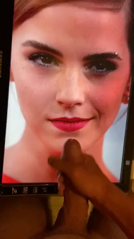 Huge cum tribute for Emma Watson! I fed him Ms Watson pics for hours until he unloaded all over her! If u like 2 show off and want 2 b fed pics 2 edge and jerk 2 then add hertsgirls on k1k - second screen required