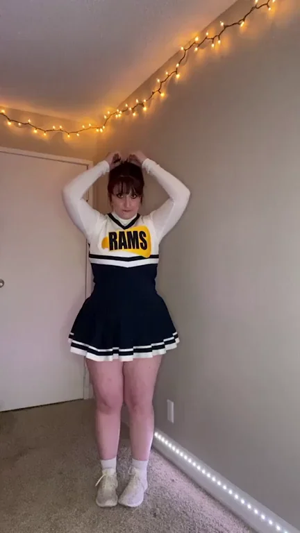 My middle school cheerleading uniform. It still fits me ??