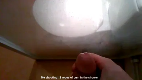 Me Shooting 12 Ropes Of Cum In The Shower
