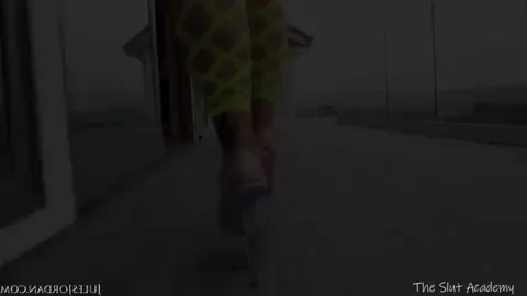 Thick Ass Babe Teases in Green Net Bodysuit 🍑🔥