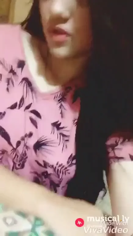 Desi Babe's Sultry Lip Tease in Tight Pink Top